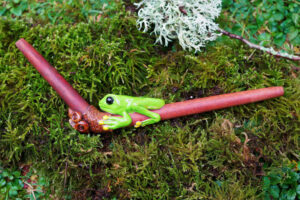 Tépi with Frog Decoration and Vine Decoration, Kambo (facing left)