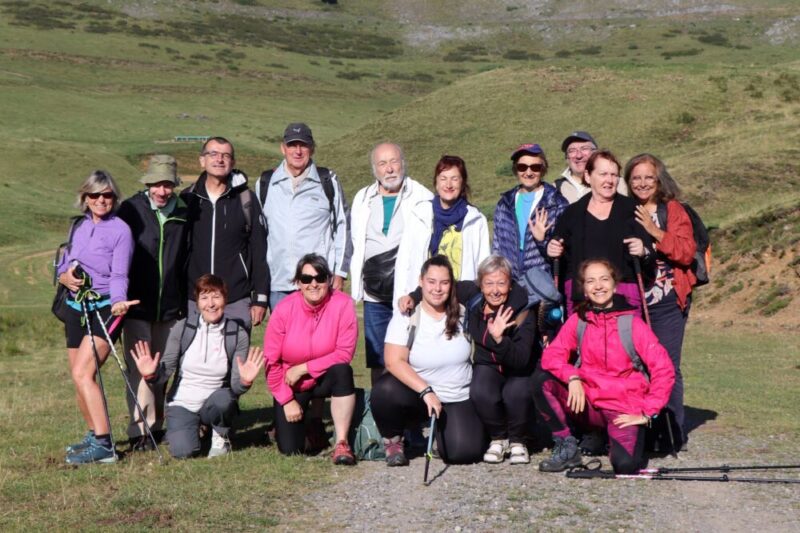 Holiday group trekking