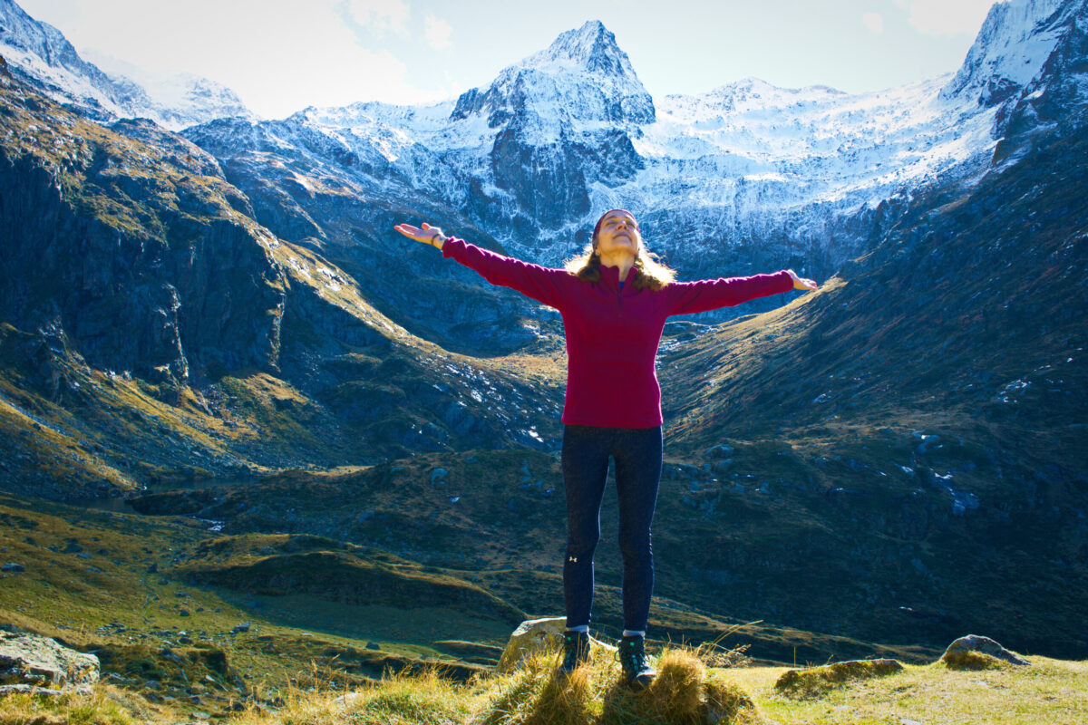 Christel on mountain hike
