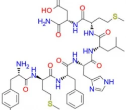 Peptides, chains of amino acids, found in the frog secretion
